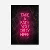 Take A Bath Hippie Black Marble Print