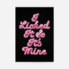 I Licked It Icing Black Print