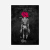 Skeleton Rose Print Black
