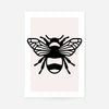 Bee Black And White Illustration Print