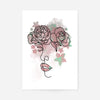 Floral Face Line Art Print