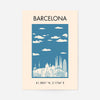 Barcelona Tourist Style Poster Print