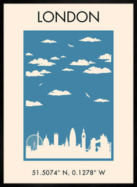 London Tourist Style Poster Print