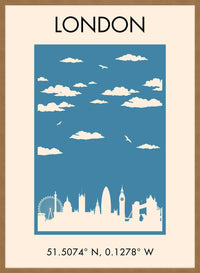 London Tourist Style Poster Print