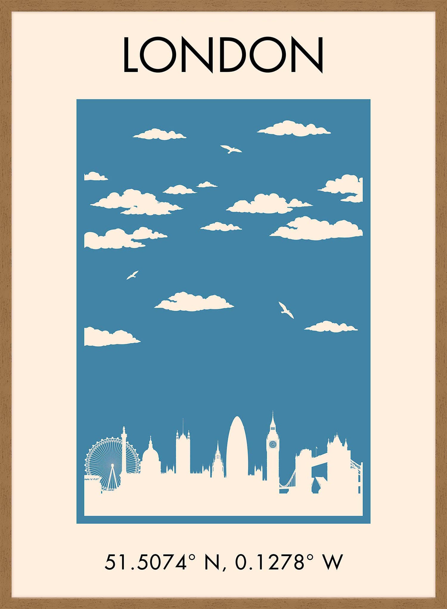 London Tourist Style Poster Print