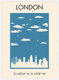 London Tourist Style Poster Print