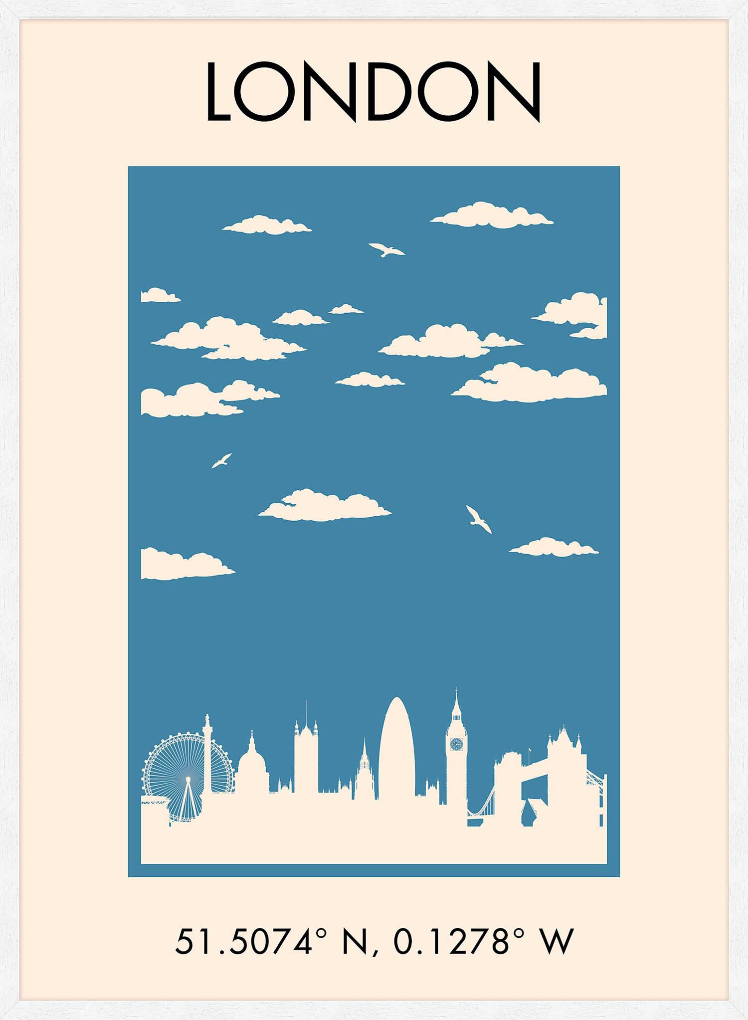 London Tourist Style Poster Print