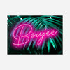 Boujee Neon Leaves Print