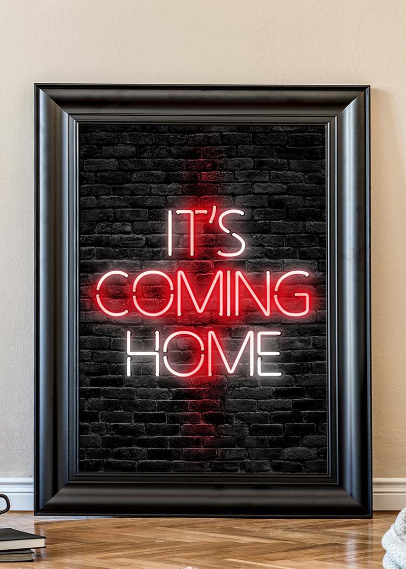 It's Coming Home England Flag Football Poster