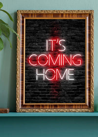 It's Coming Home England Flag Football Poster
