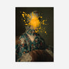 Paint Splat Altered Art Portrait Print