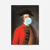 Military Bubblegum Blowing Portrait Print
