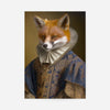 Fox Victorian Animal Head Portrait Print
