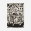 Black and White Leopard Folk Art Print
