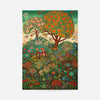Folk Art Style Illustrated Forest Print