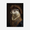 Lady Otter Animal Portrait Print
