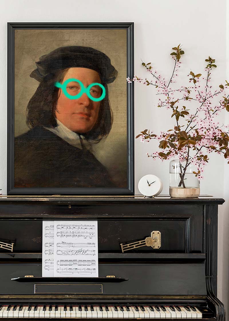Friedrich von Amerling Spraypaint Graffiti Glasses Quirky Art Print