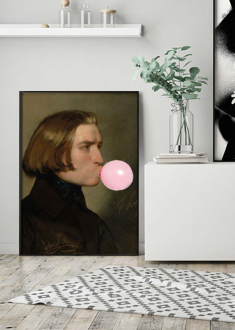 Friedrich von Amerling Bubblegum Painting Quirky Portrait Print