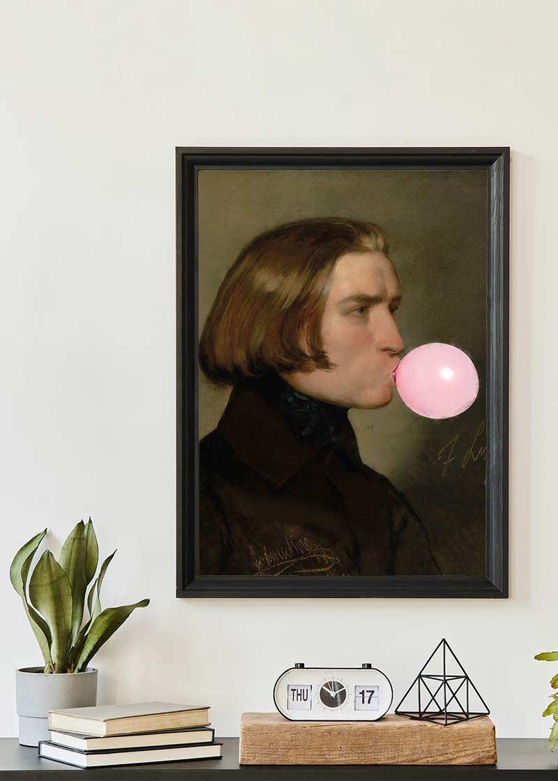 Friedrich von Amerling Bubblegum Painting Quirky Portrait Print