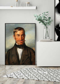 Friedrich von Amerling Pencil Moustache Funky Art Print