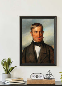 Friedrich von Amerling Pencil Moustache Funky Art Print