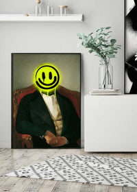 Friedrich von Amerling Spraypaint Face Quirky Graffiti Print