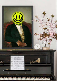 Friedrich von Amerling Spraypaint Face Quirky Graffiti Print