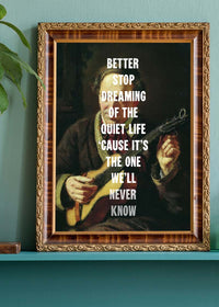 Town called Malice lyrics altered art quote print