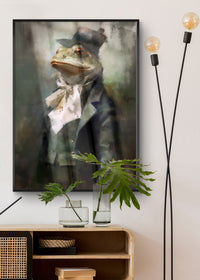 Frog Head Painting Renaissance Style Portrait