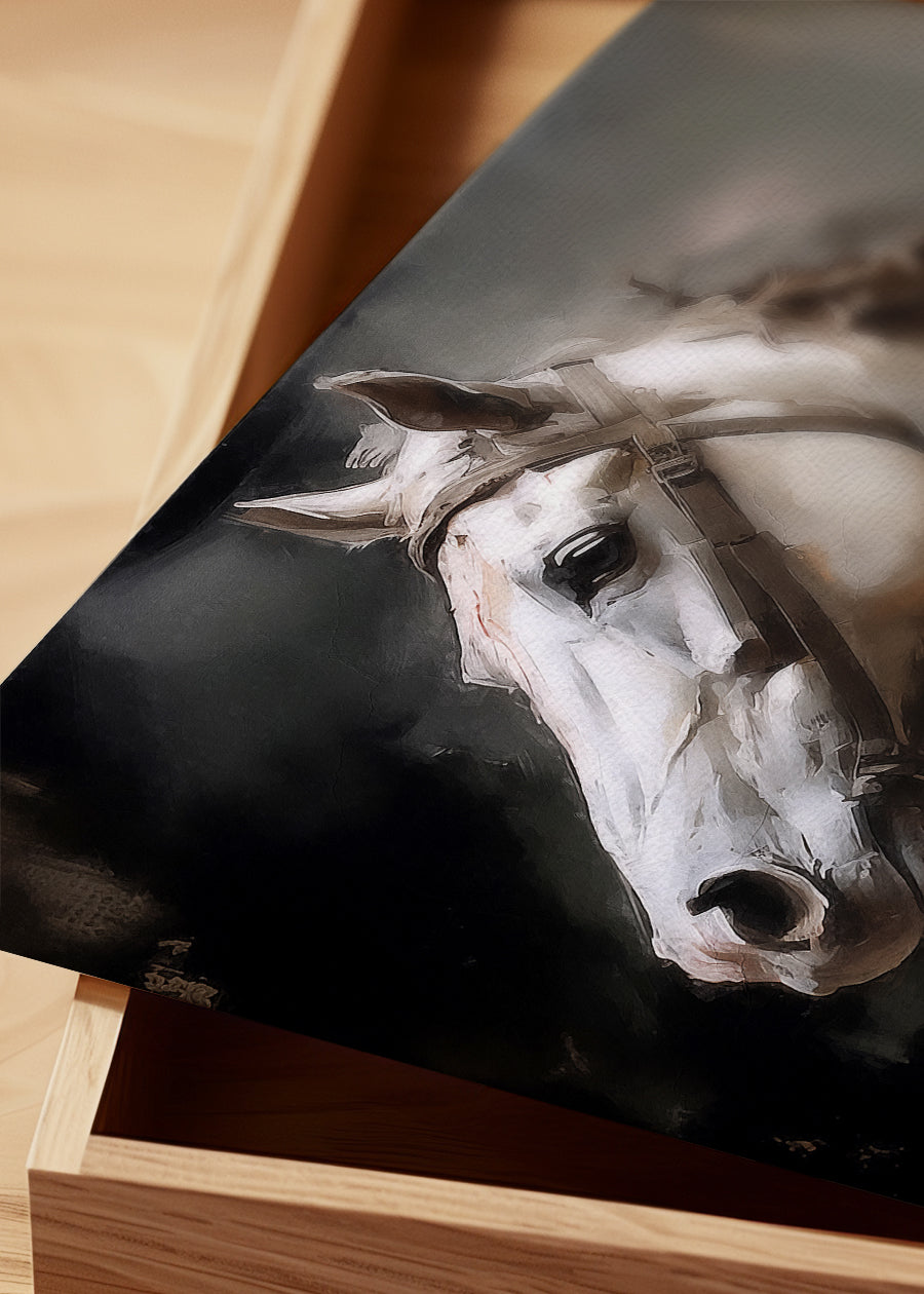 Horse Head Painting Renaissance Style Portrait