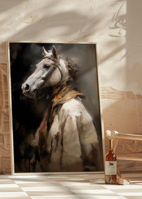 Horse Head Painting Renaissance Style Portrait