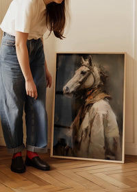 Horse Head Painting Renaissance Style Portrait