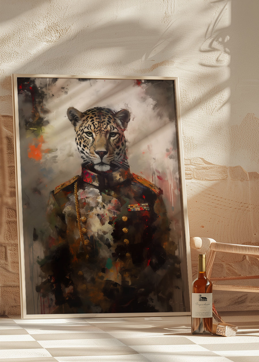 Leopard Painting Renaissance Style Portrait