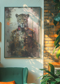 Leopard Painting Renaissance Style Portrait