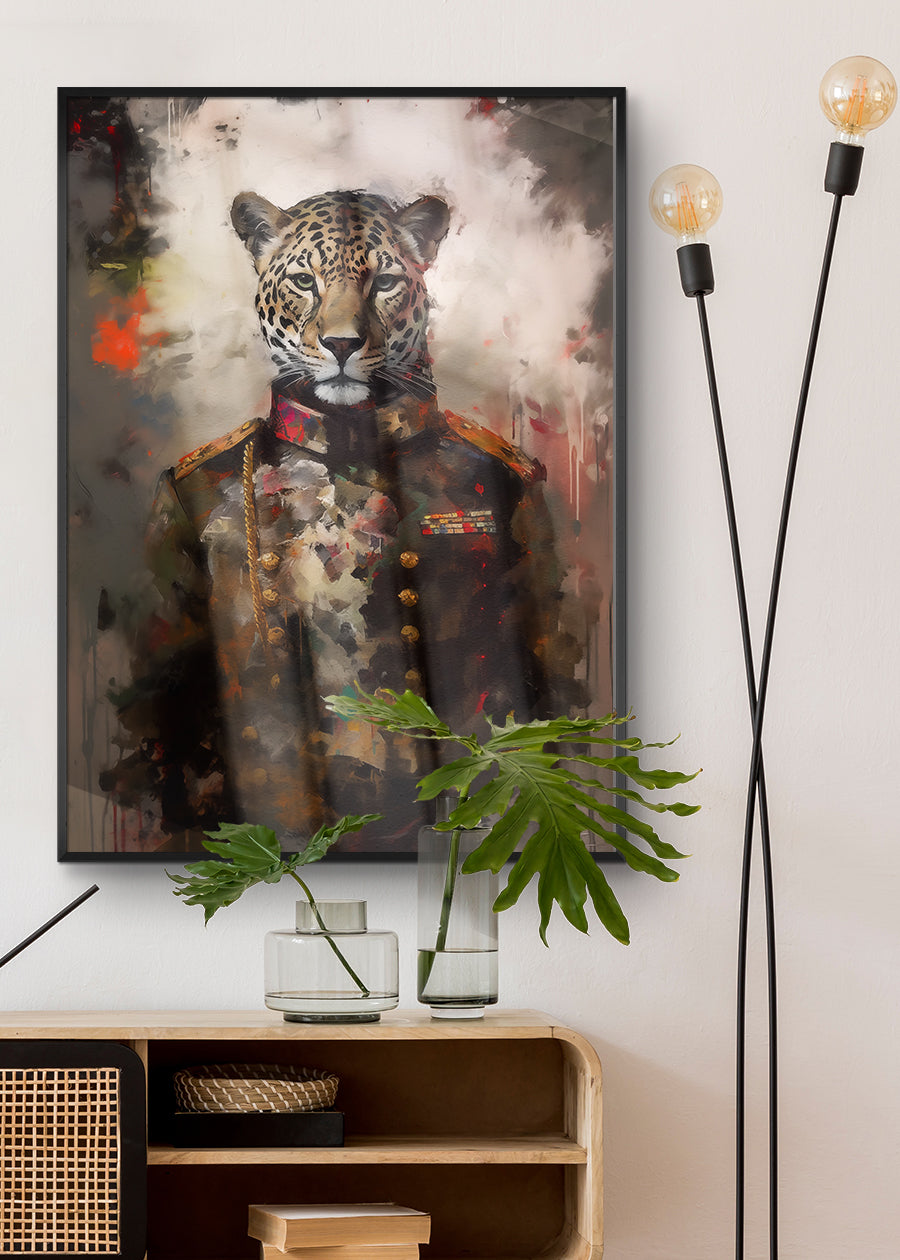 Leopard Painting Renaissance Style Portrait