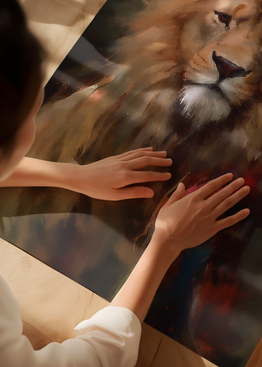 Lion Painting Renaissance Style Portrait
