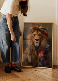 Lion Painting Renaissance Style Portrait