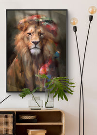 Lion Painting Renaissance Style Portrait