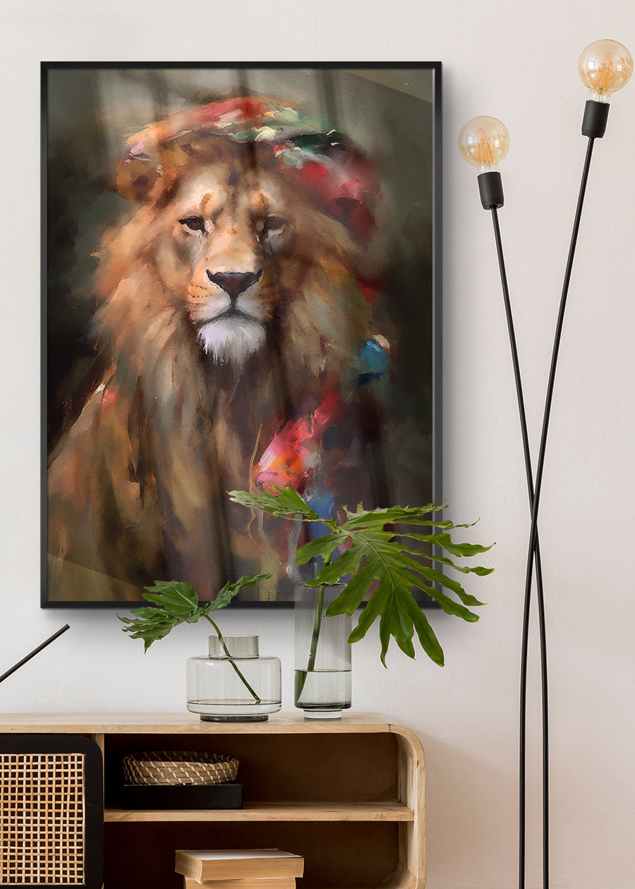 Lion Painting Renaissance Style Portrait