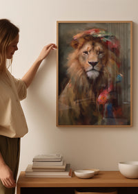 Lion Painting Renaissance Style Portrait