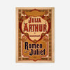 Vintage Romeo and Juliet theatre poster print with Julia Arthur, ornate red and gold Victorian border and lettering