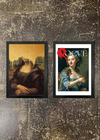 2 Prints & Frames - Gold Mona & Rogue