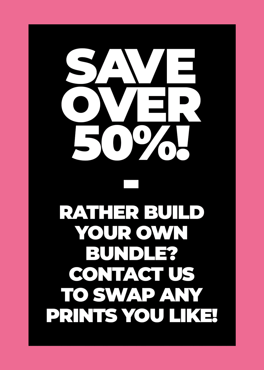 2 Prints & Frames - Canny & Aye Pink