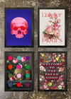 4 Prints & Frames - Warhol Skull, L'atelier, Dots, Freak Show