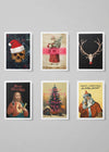 Christmas Card 6 Pack #10 (Skull, Rejoice, Reindeer, Jesus, Merry Spray, Santa Gun)