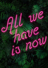 All We Have Is Now Neon Quote 30x40cm Matte Clearance Print