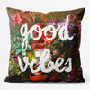 Good Vibes Floral Print Cushion Clearance 46cm