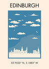 Edinburgh Tourist Style Print 21x30cm Matte Clearance Print