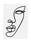 Face Study Line Art Print 21x30cm Matte Clearance Print