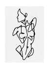 Female Front Study Line Art Print 21x30cm Matte Clearance Print
